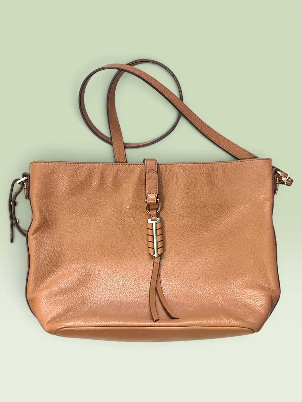 Stella & Dot Covet Sunday Tan Leather Crossbody Shoulder Bag EUC MSRP $248